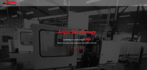 Screenshot site internet Anjou Décolletage